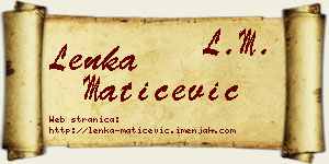 Lenka Matićević vizit kartica
